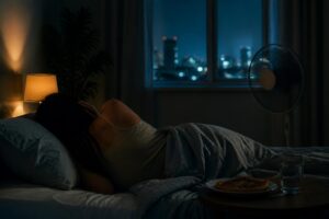 Warum spätes Essen in warmen Nächten den Schlaf besonders unruhig machen kann